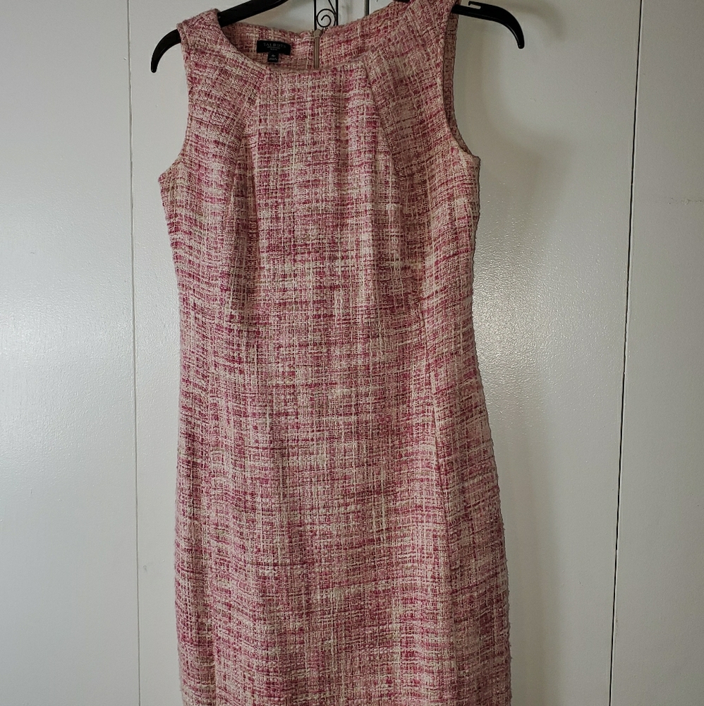 TALBOTS Pink Tweed Dress 4P